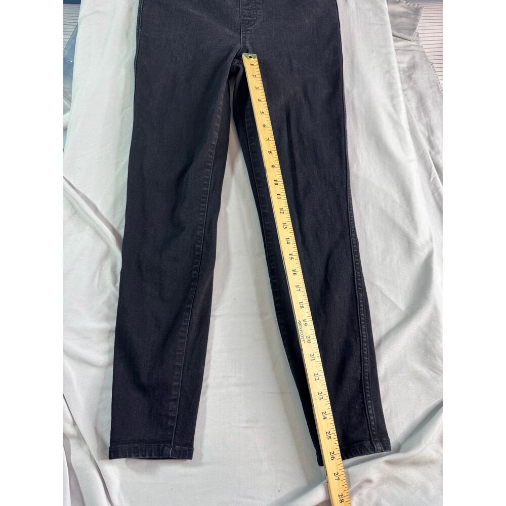 SPANX EveryWear Ankle Skinny Jeans Medium Black High Rise Pull On Shaping 20278R - Picture 6 of 9